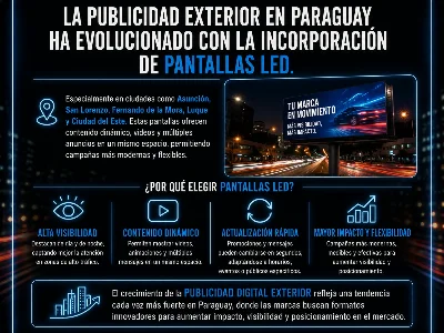 &iquest;Por qu&eacute; las pantallas LED est&aacute;n transformando la publicidad exterior en Paraguay?